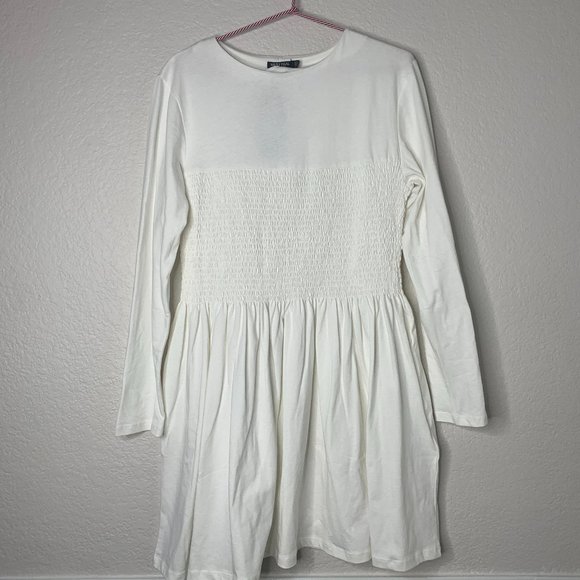 NWT Nasty Gal Plus Size Shirred Waist Mini Dress - Picture 8 of 10